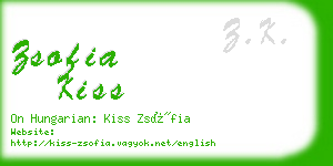 zsofia kiss business card